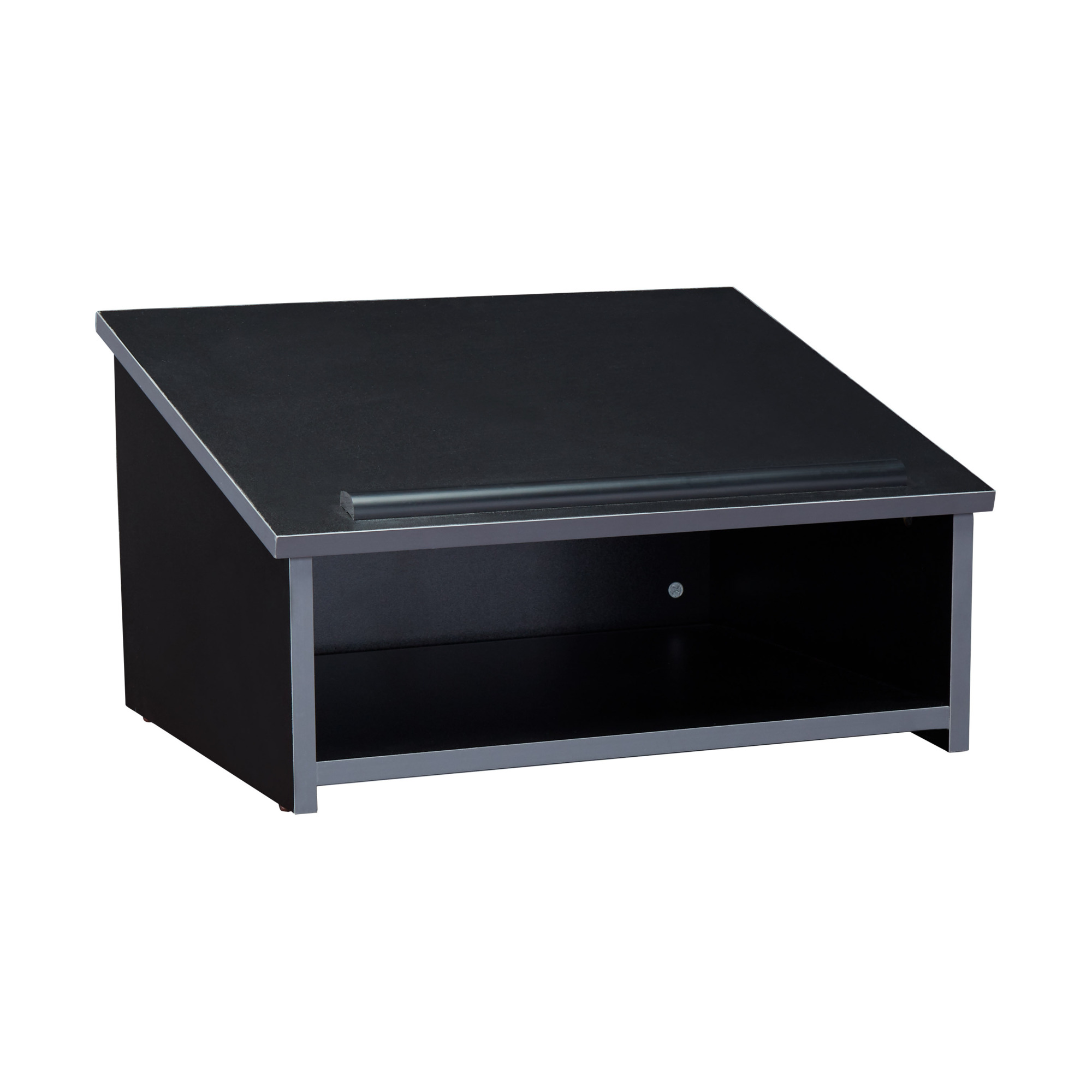 National Public Seating, Tabletop Lectern, Width 23.75 in, Height 13.75 in, Depth 19.875 in, Model# 22-BK